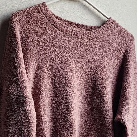 Sincerely Jules Mauve Long Sleeve Crop Top Size Small - Picture 2 of 15